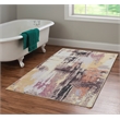 Linon Washable Klarna Polyester 3'x5' Rug in Ivory and Purple