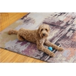 Linon Washable Klarna Polyester 5'x7' Rug in Ivory and Purple