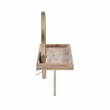 Linon Lila Center Mirror Wood and Metal Wall Shelf in Gold
