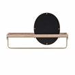 Linon Lila Center Mirror Wood and Metal Wall Shelf in Gold