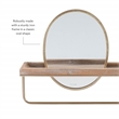 Linon Lila Center Mirror Wood and Metal Wall Shelf in Gold