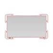 Linon Mia Metal and Mirrored Mid Century 2 Level Rolling Bar Cart in Pink