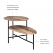 Linon Devyn Two Tiered Wood and Metal Coffee Table in Natural and Black