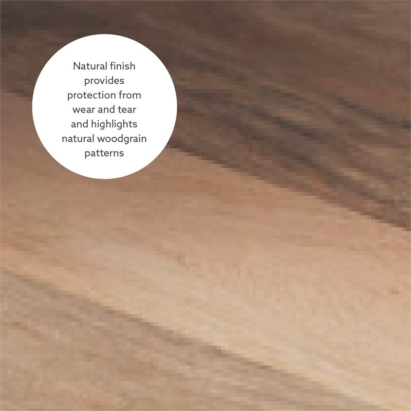 Linon Devyn Two Tiered Wood and Metal Coffee Table in Natural and Black