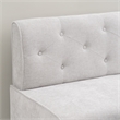 Linon Hale Tufted Back Fully Upholstered Corner Nook Bench in Light Grey Fabric