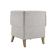 Linon Hale Tufted Back Fully Upholstered Corner Nook Bench in Light Grey Fabric