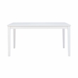 Linon Brit Wood Rectangle Dining Table with Glossy Lacquer Coating in White