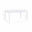 Linon Brit Wood Rectangle Dining Table with Glossy Lacquer Coating in White
