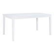 Linon Brit Wood Rectangle Dining Table with Glossy Lacquer Coating in White