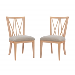 linon preston wood chair in natural brown
