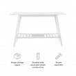 Linon Samantha Wood Console Table in White