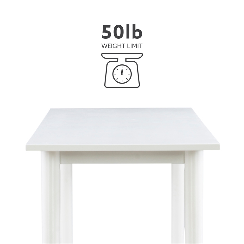 Linon Samantha Wood Console Table in White