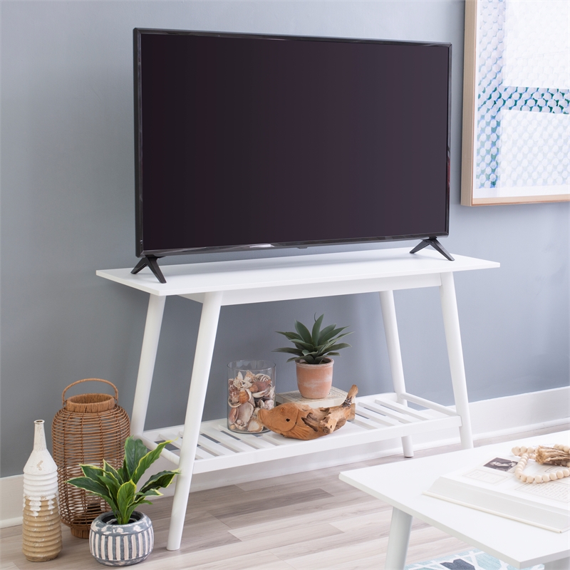 Linon Samantha Wood Console Table in White