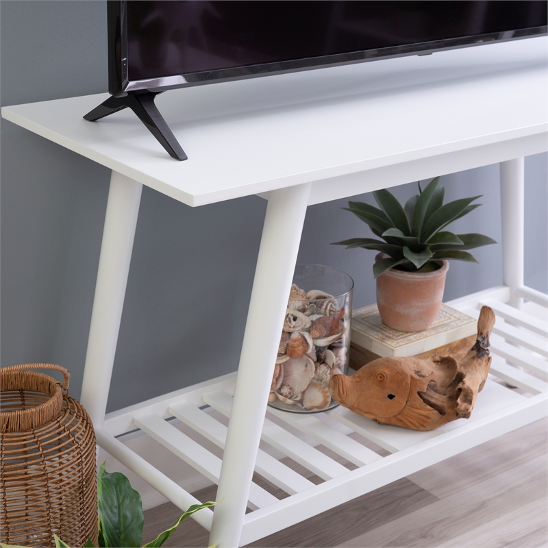 Linon Samantha Wood Console Table in White