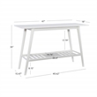 Linon Samantha Wood Console Table in White