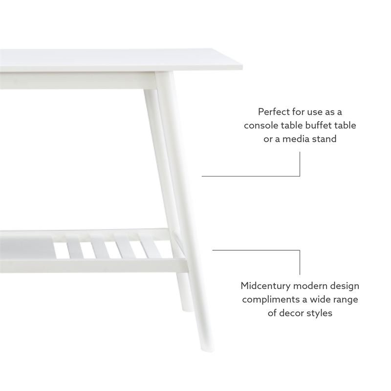Linon Samantha Wood Console Table in White