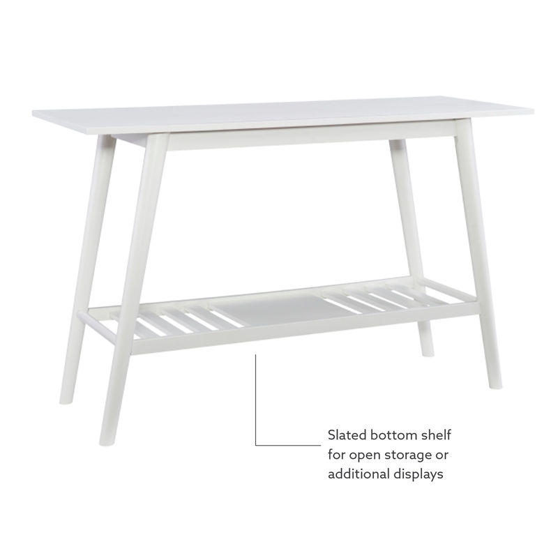 Linon Samantha Wood Console Table in White