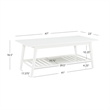 Linon Samantha Wood Coffee Table in White
