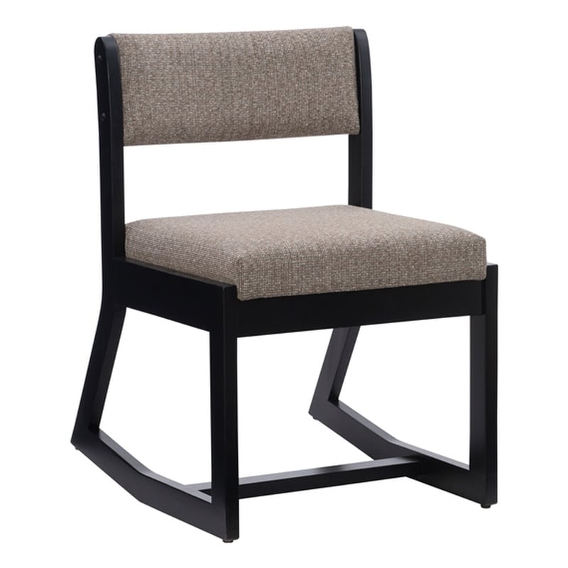 Linon Keeton Two Position Wood Sled Base Commercial Grade Padded Chair in Black