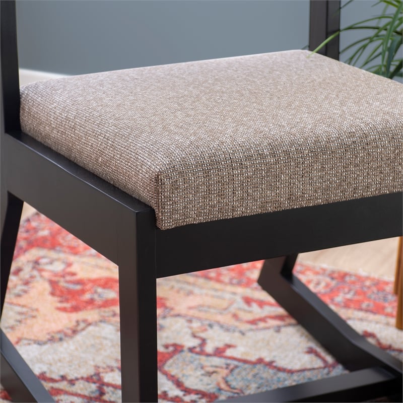 Linon Keeton Two Position Wood Sled Base Commercial Grade Padded Chair in Black