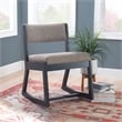Linon Keeton Two Position Wood Sled Base Commercial Grade Padded Chair in Black