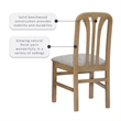 Linon Darlie Wood Commercial Grade Set of Two Dining Chairs in Natural Brown