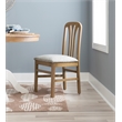 Linon Darlie Wood Commercial Grade Set of Two Dining Chairs in Natural Brown
