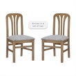 Linon Darlie Wood Commercial Grade Set of Two Dining Chairs in Natural Brown