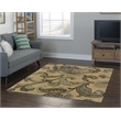 Linon Trio Lahour Polyester 5'x7' Area Rug in Beige
