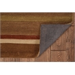 Linon Trio Linear Polyester 5'x7' Area Rug in Green
