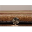 Linon Trio Linear Polyester 5'x7' Area Rug in Green