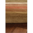 Linon Trio Linear Polyester 5'x7' Area Rug in Green