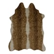 Linon Faux Hide Polyester Antelope Area Rug in Beige and White