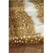 Linon Faux Hide Polyester Antelope Area Rug in Beige and White