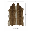 Linon Faux Hide Polyester Antelope Area Rug in Beige and White