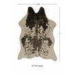 Linon Faux Hide Polyester Mini Speckle Cowhide Accent Rug in Brown and White