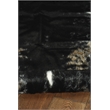 Linon Faux Hide Polyester Mini Cowhide Accent Rug in Black and White