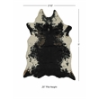 Linon Faux Hide Polyester Mini Cowhide Accent Rug in Black and White