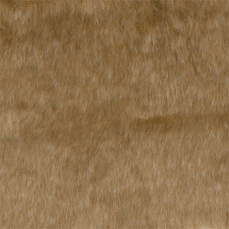 Linon Faux Hide Polyester Mini Cowhide Accent Rug in Caramel and Cream