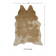 Linon Faux Hide Polyester Mini Cowhide Accent Rug in Caramel and Cream