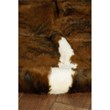 Linon Faux Hide Polyester Mini Cowhide Accent Rug in Brown