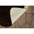 Linon Faux Hide Polyester Mini Cowhide Accent Rug in Brown