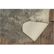 Linon Faux Hide Polyester Mini Cowhide Accent Rug in Gray