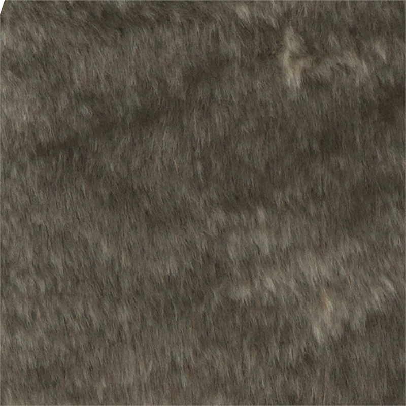 Linon Faux Hide Polyester Mini Cowhide Accent Rug in Gray