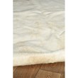Linon Faux Hide Polyester Mini Cowhide Accent Rug in Ivory