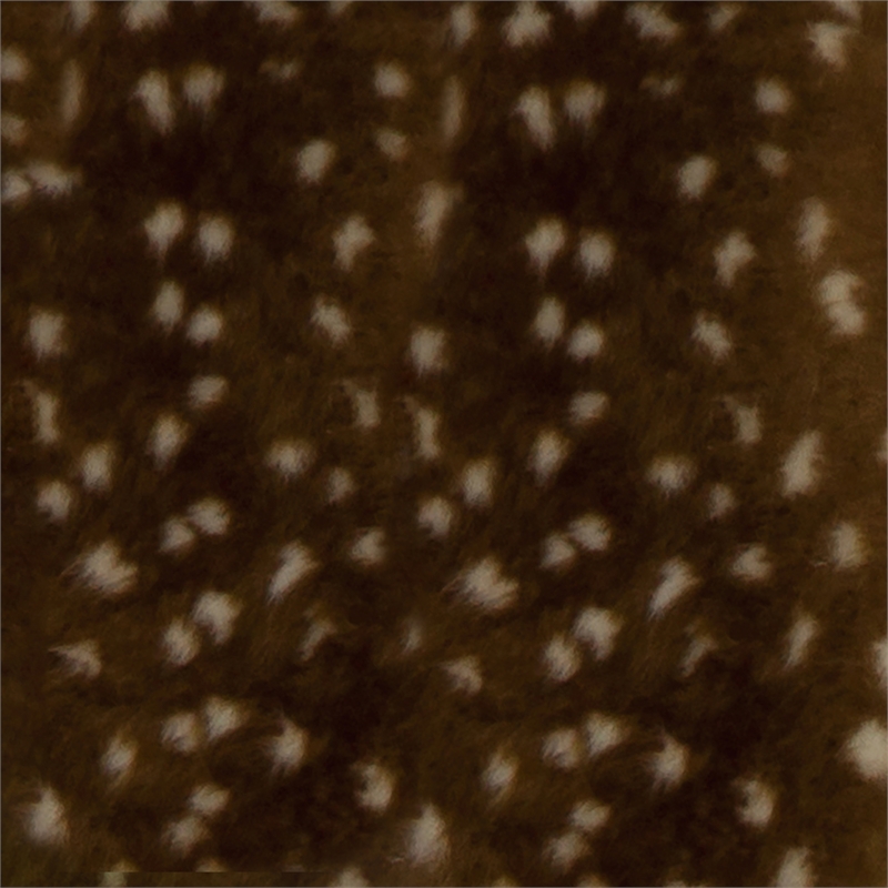 Linon Faux Hide Polyester Mini Antelope Accent Rug in Beige and White