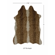 Linon Faux Hide Polyester Mini Antelope Accent Rug in Beige and White