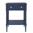 Linon Styers Wood Accent Starfish Coastal Side Table in Navy