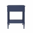 Linon Styers Wood Accent Starfish Coastal Side Table in Navy