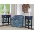 Linon Styers Wood Accent Starfish Coastal Side Table in Navy